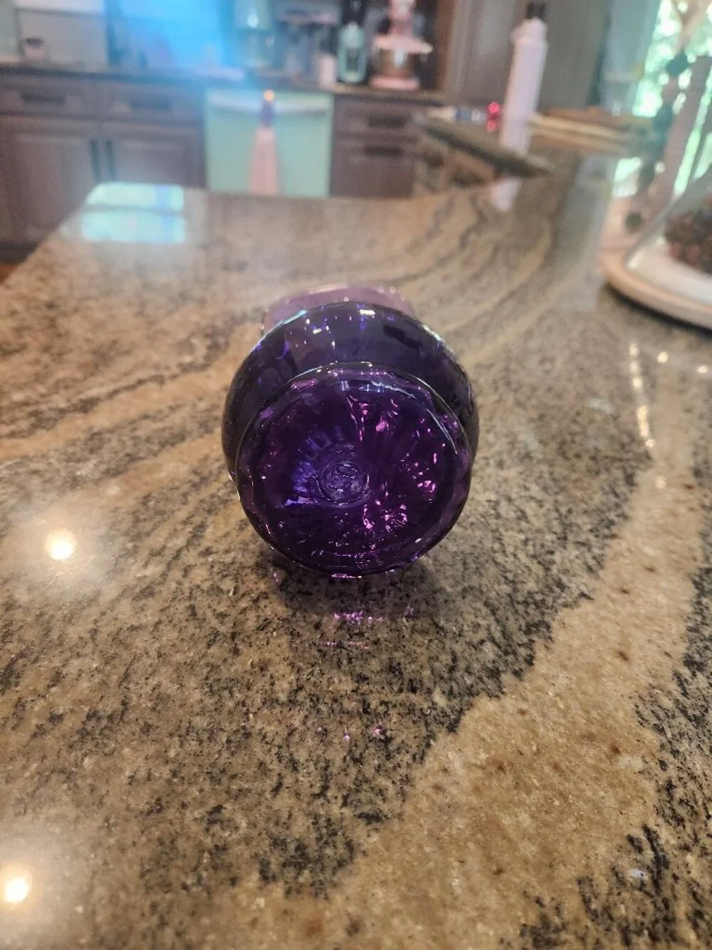 Rossi blown glass purple vase